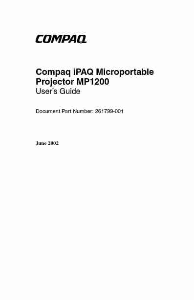 Compaq Projector MP1200-page_pdf